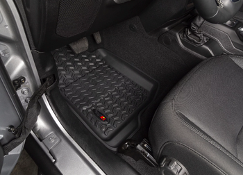 Rugged Ridge 12920.36 Front Floor Liners in Black for Jeep Wrangler JL & Gladiator JT 2018+