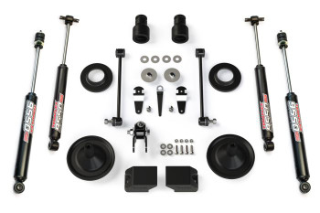 TeraFlex 1255200 2.5" Performance Spacer Lift Kit & 9550 VSS Twin-Tube for Jeep Wrangler JK 2007-2018