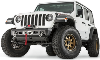 WARN 101325 Elite Series Stubby Front Bumper for Jeep Wrangler JL & Gladiator JT 2018+