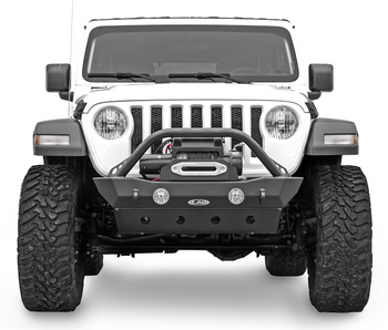 LoD Offroad JFB1803 Destroyer Series Shorty Front Bumper with Bull Bar for Jeep Wrangler JL & Gladiator JT 2018+