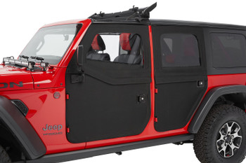 Bestop 5175117/5175017 2-Piece Front & Rear Fabric Doors in Twill for Jeep Wrangler JL 4 Door 2018+