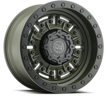 Black Rhino Wheels 1795ABR-85127N71 Abrams Wheel 17x9.5 5x5 Olive Drab Green