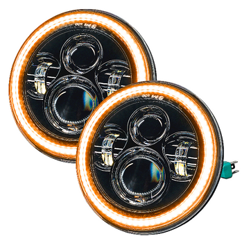 Oracle Lighting 5769-123 LED Projector Headlights with DRL & Turn Signal for Jeep Wrangler JK 2007-2018