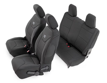 Rough Country 91003 Front & Rear Seat Covers for 2011-2012 Jeep Wrangler JK 4 Door