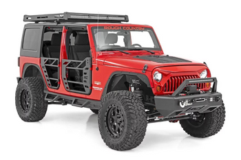 Rough Country 10588 Front & Rear Steel Tube Doors for Jeep Wrangler JK 4 Door 2007-2018