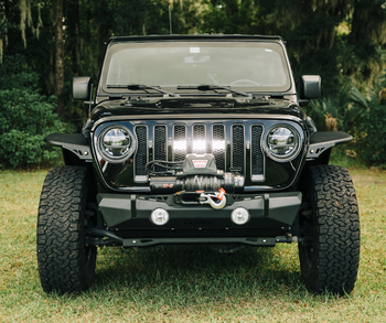 Rugged Ridge 11232.77 Grille LED Mount Bracket for Jeep Wrangler JL & Gladiator Jt 2018+