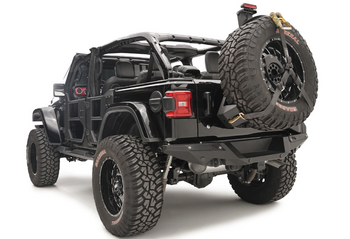 Fab Fours JL2070-1 Slant Back Tire Carrier for Jeep Wrangler JL 2018+