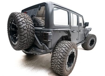 Fab Fours JL18-Y1851T-1 Off-The-Door Tire Carrier for Jeep Wrangler JL 2018+