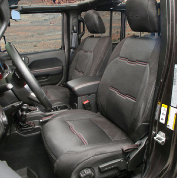 Smittybilt 577101 Gen2 Seat Cover Set in Black for Jeep Wrangler JL 4 Door 2018+