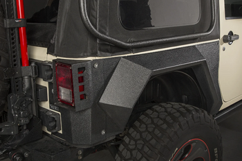 Rugged Ridge 11615.03 XHD Rear Armor Fenders for Jeep Wrangler JK 2 Door 2007-2018