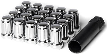 Gorilla Spline Drive Lug Nut Set for Jeep JK, 1/2-20 Chrome