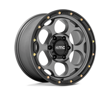 KMC Wheels KM54179050912N Dirty Harry Wheel | 17x9 | 5x5 | Satin Gray with Black Lip