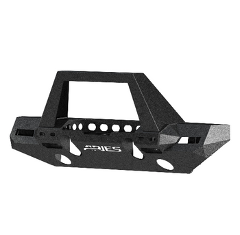 Aries 2082099 TrailChaser Front Bumper with Turn Signal Caps & Grille Guard in Aluminum for Jeep Wrangler JL & Gladiator JT 2018+