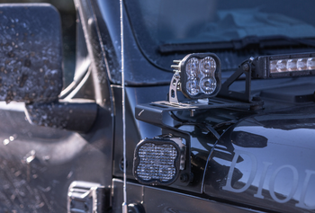 Diode Dynamics DD6553 Cowl Mount SS3 LED Light Kit for Jeep Wrangler JL & Gladiator JT 2018+