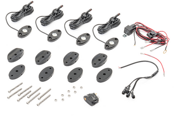 Rugged Ridge 11232.40 LED Rock Light Kit with Harness