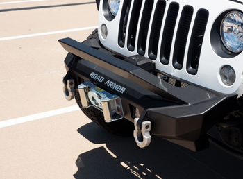 Road Armor 5072F0B Stealth Mid Width Front Winch Bumper for Jeep Wrangler JK 2007-2018