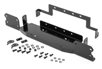 Rugged Ridge 11543.16 Winch Mount Plate for Factory Steel or Spartacus Front Bumper for Jeep Wrangler JL & Gladiator JT 2018+