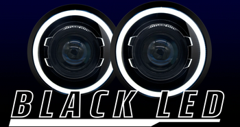 HIDProjectors 7" Black Series Bi-LED Projector Headlights with Halo for Jeep Wrangler JK 2007-2018