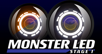 HIDProjectors 7" Monster Stage 1 Bi-LED Projector Headlights for Jeep Wrangler JK 2007-2018