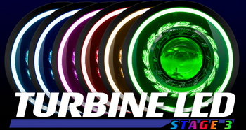 HIDProjectors 7" Turbine Stage 3 Bi-LED Projector Headlights for Jeep Wrangler JK 2007-2018