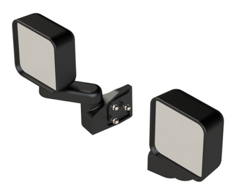 MetalCloak 4102 Open Frame Tube Door Mirror Kit for Wrangler & Gladiator