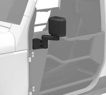 MetalCloak 4102 Open Frame Tube Door Mirror Kit for Wrangler & Gladiator