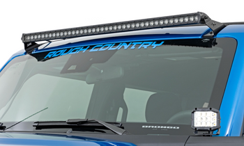 Rough Country 71041 40" Black Series Single Row Windshield LED Light Bar for Ford Bronco 2021+