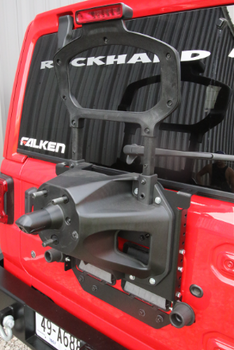 Rock Hard 4x4 RH-90347 Adjustable Spare Tire Carrier with CB Antenna Mount for Jeep Wrangler JL 2018+