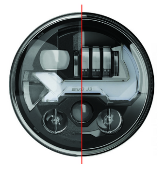 JW Speaker 0557213 EVO J3 LED Headlight Pair | Black | Heated for Jeep Wrangler JK, JL & Gladiator JT 2007+