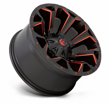 Fuel Assault Wheel 17x9 Matte Black with Red Tint