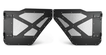 DV8 Offroad HDJL-01R Rear Half Doors with Aluminum Mesh for Jeep Wrangler JL 4 Door & Gladiator JT 2018+