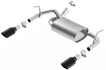 Borla 11860BC Stainless Steel Axle Back Exhaust for Jeep Wrangler JK 3.6L 2007-2018