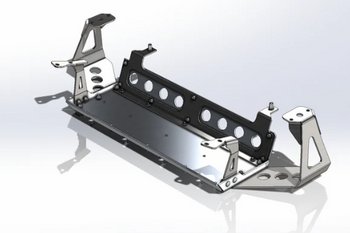 Next Venture Motorsports Aluminum Rear Exhaust Skid Plate for 4 Door Jeep Wrangler JL 392 2020+