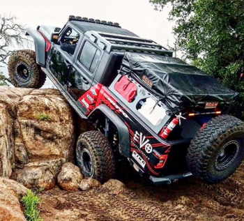 EVO MFG 3075AL Half Cab Roof Rack in Aluminum for Jeep Gladiator JT 2020+