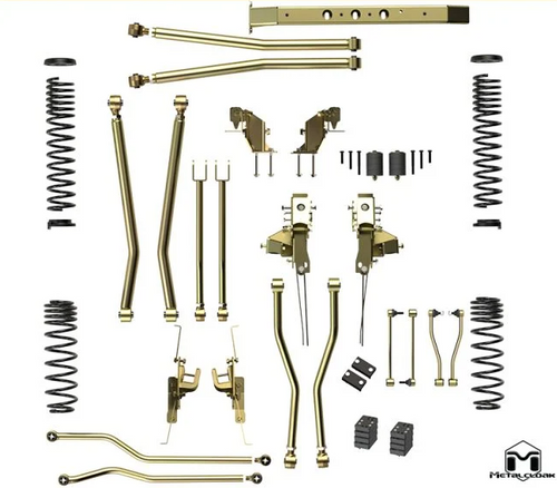 MetalCloak A5445 4.5" Four Link Long Arm Suspension for Jeep Wrangler JL 4 Door 392 2021+