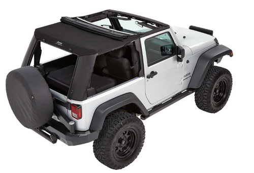 Bestop 54862-17 TrekTop Pro Hybrid Slantback Soft Top for Jeep Wrangler JK 2 Door 2007-2018