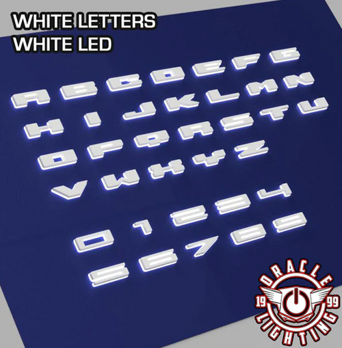 Oracle Lighting Universal Illuminated LED Letter Badge | White LED | Individual