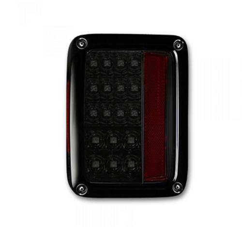 Recon 264234BK LED Tail Lights in Smoked for Jeep Wrangler JK 2007-2018