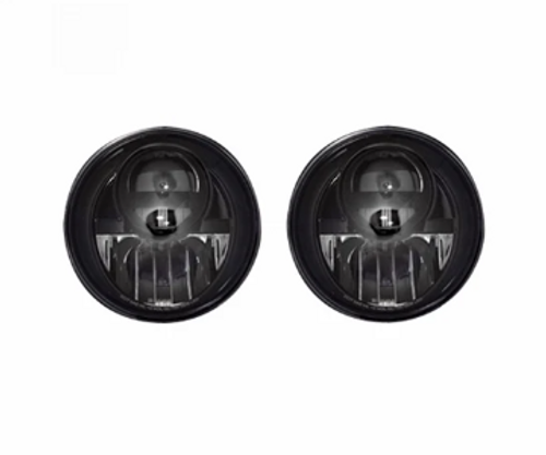 Recon 264274BK Projector LED Headlights in Smoked Black for Jeep Wrangler JK 2007-2018