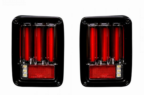 Recon 264234LEDBK Scanning LED Bar Style Tail Lights in Smoked for Jeep Wrangler JK 2007-2018 Recon 264234LEDBK Scanning LED Bar Style Tail Lights in Smoked for Jeep Wrangler JK 2007-2018
