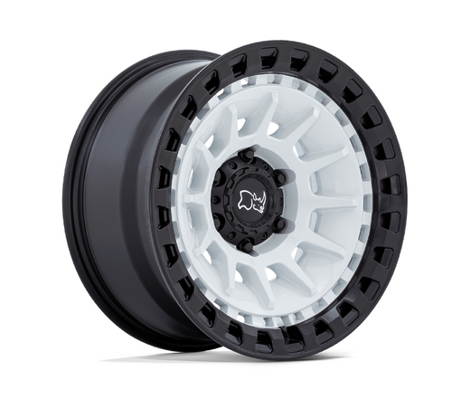 Black Rhino Wheels BR009WM17855010N Barrage Wheel 17x8.5 in Gloss White on Matte Black