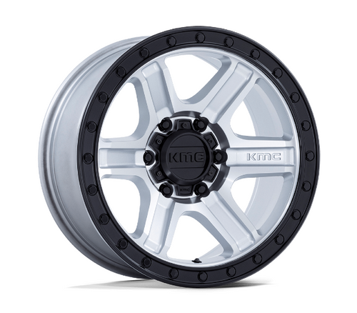 KMC Wheels KM551DB17855010N KM551 Outrun Wheel 17x8.5 in Machined with Gloss Black Lip