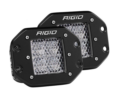 Rigid Industries 212513 D-Series Pro Flood Diffused Flush Mount Black Lights