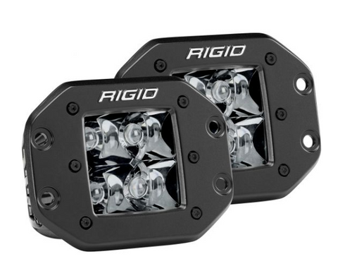 Rigid Industries 212213BLK D-Series Pro Spot Midnight Pair Flush Mount