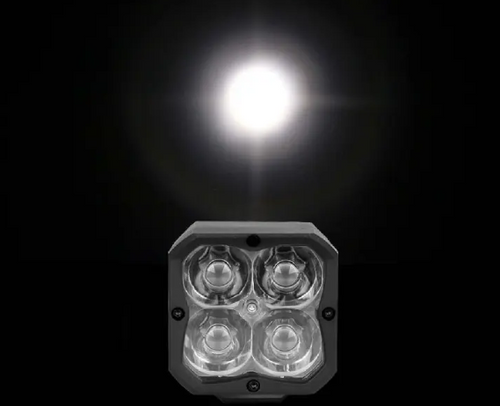 XK Glow XK065001-FL-KIT XKChrome 20W LED Cube Lights with RGB Accent & Controller | Flood Beam