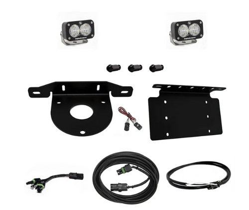 Baja Designs 447764UP Dual S2 Series Sport W/C Reverse Kit & License Plate Mount for Ford Bronco 2021+