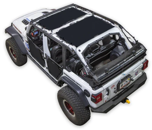 Spiderwebshade SWS-SHDTOP-01-JL4D-2PC Two-Piece Sun Shade for Jeep Wrangler JL 4 Door 2018+