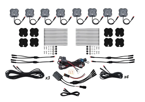 Diode Dynamics DD7745C RGBW Rock Light Installer Magnet Mount Kit with Controller 8-Pack