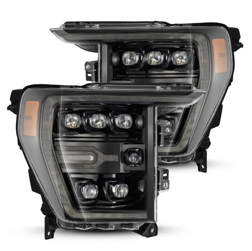 AlphaRex 880137 NOVA-Series LED Projector Headlights in Black for Ford F150/Raptor 2021-2023