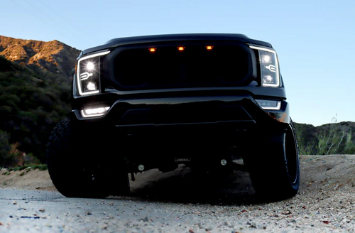 AlphaRex 880169 LUXX-Series LED Projector Headlights in Alpha Black for Ford F150 & Raptor 2021-2023